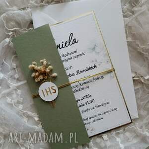 komunijne, zaproszenie dziewczynka