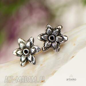 a359 kwiatuszki - kolczyki srebrne, oryginalne, kobiece