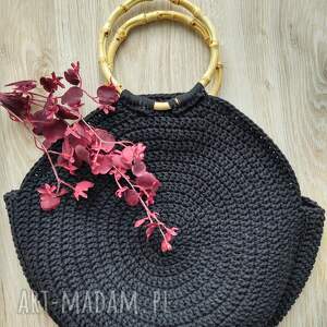 handmade torba ze sznurka bawełnianego czarna