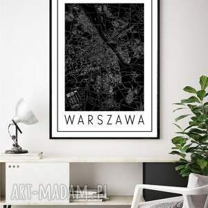 warszawa plakat A3 / warsaw poster, dom, prezent, gift, wnętrze grafika
