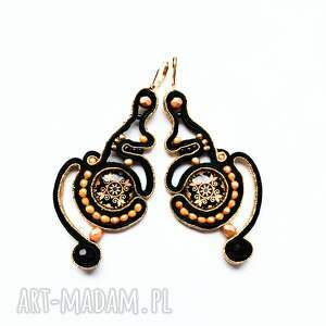 Gold Openwork kolczyki sutaszowe, ażurowe, sutasz