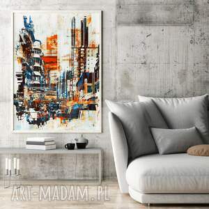plakat town abstrakcja - format 40x50 cm, obraz