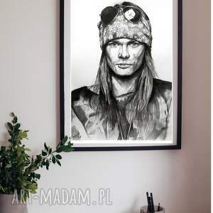 plakat - axl rose seria ikony A3 wykonany z oryginalnego rysunku, prezent