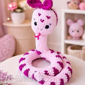 wąż na szydełku, maskotka przytulanka szydełko