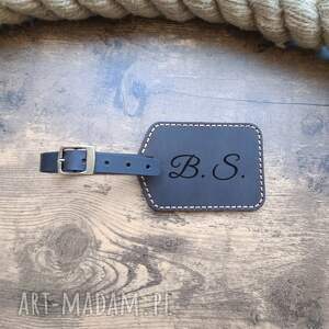 Zawieszka na walizkę do bagażu z grawerem skórzana Przywieszka