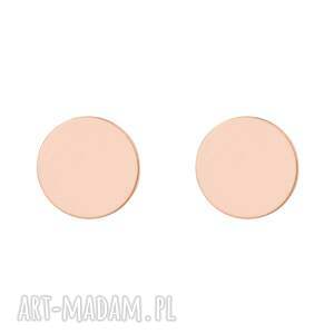 kolczyki kółeczka z różowego złota sztyfty, koła, koło