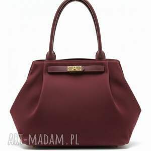 Torba trapezowa na ramię - LS07 bordowa, torebka