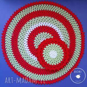 dekoracje świąteczne szydełkowy zestaw bożonarodzeniowy serwetka plus