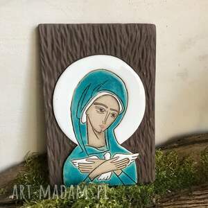 ikona ceramiczna z wizerunkiem maryi - pneumatofora - Dekoracje