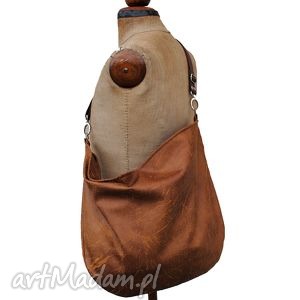 handmade torebki hobo classic (na skos) "brown sugar"