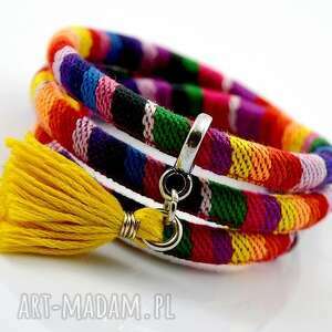 handmade bransoletka magnetoos boho rainbow z chwostem