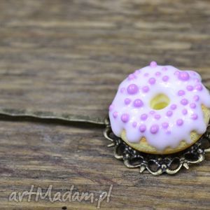 świąteczne prezenty, wsuwka donut, fimo, modelina, słodycze, vintage