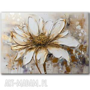 obraz na płótnie - 100x70 cm kwiat glamour 1 0678 kwiatami