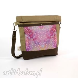 torebka minibag no 1 damska, mała składana, nadruk, kosmos boho