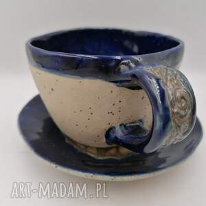 handmade ceramika mini komplet "mandala w kobalcie" 2