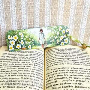 Zakładka do książki - Cudowne lata 70te, drewniana, kobieta