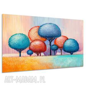 Obraz na płótnie Kolorowe drzewa 120x80 cm
