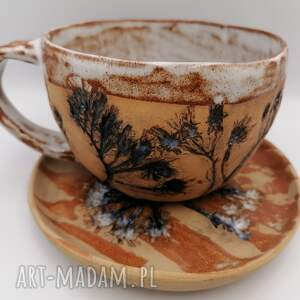 handmade ceramika komplet " zatrwiany" 2
