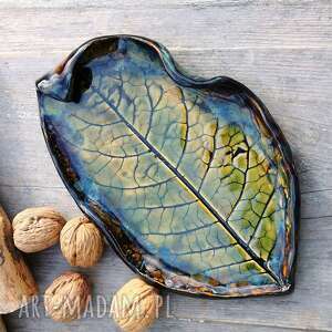 ręcznie zrobione ceramika ceramiczny liść, patera (c171)