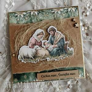 scrapbooking kartki kartka świąteczna - święta rodzina 2 boże narodzenie