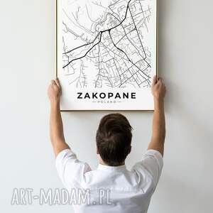 plakat mapa zakopane polska - format 61x91 cm salonu