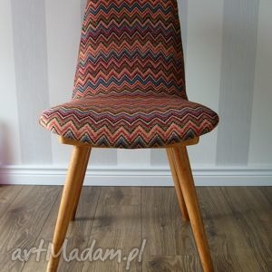 oryginalne odrestaurowane krzesło z lat 60 - tych, prl design, styl