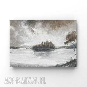 pejzaż - praca węglem rysunek, węgiel