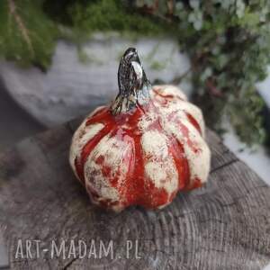 Ceramiczna dynia handmade - jesienna dekoracja do domu