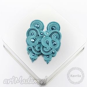 kolczyki mirine teal soutache - Kavrila