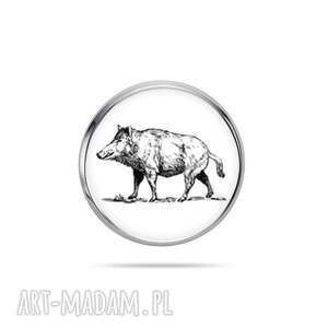 Przypinka do klapy marynarki Dzik, prezent dla męża