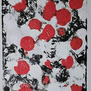 Poppies na plotnie 75x55x1 cm, czerno biale, maki kwiaty obrazy