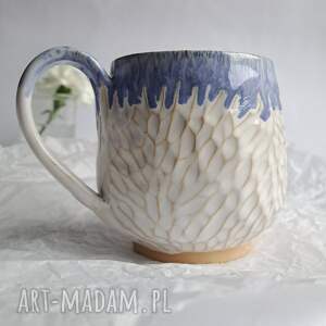 kubek ceramiczny niebieski 2 kawy, prezent ręcznie robiony