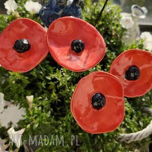 upominek święta kwiat ceramiczny 4 szt, kwiaty, jesień, prezent