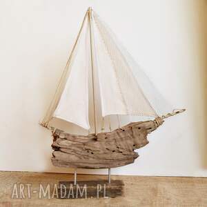 żaglowiec, statek ze starego drewna /6/ dekoracja, morski styl