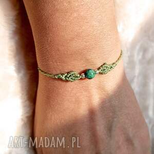 super pełnia azuryt w makramie misterna bransoletka pleciona makramowa