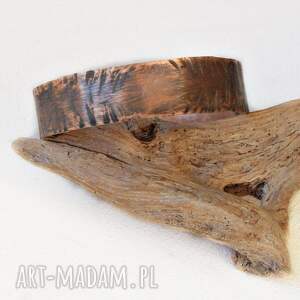 Bransoletka - bangla z kutej oksydowanej miedzi /69/