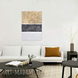 minimal, obraz do salonu na płótnie abstrakcja strukturalna minimalizm