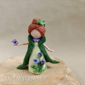 Leśna - figurka kolekcjonerska, filcowana wróżka