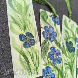kkjustpaint akwarela zakładka do książki różne wzory z tasiemką rękodzieło