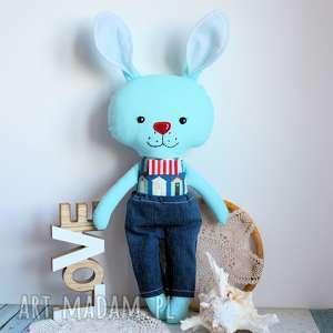 ręcznie robione maskotki królik tuptuś - jasiu - 45 cm