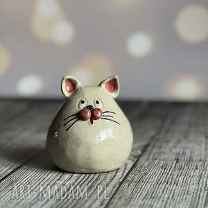 kot ceramiczny kotek prezent, podstawka na kadziła