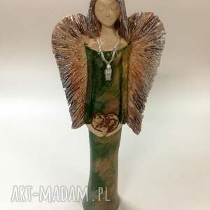 ręcznie robione ceramika anioł rękodzieło
