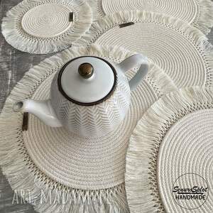 Podkładki z frędzlami 5 szt, frędzle, komplet podkładek