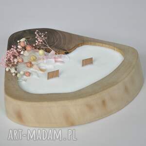 ślub świeca sojowa zapachowa drewnie orzecha /mięta limonka/, dekoracyjna