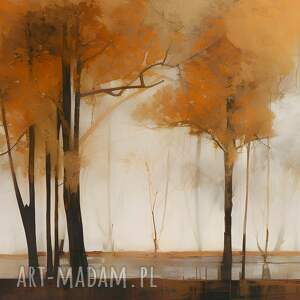 obraz na płótnie - abstrakcja las korony drzew elegancki 120x80 cm 109901