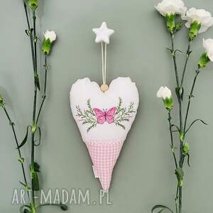 duże serce zawieszka z haftem dekoracja, ozdoby dekoracja do zawieszenia