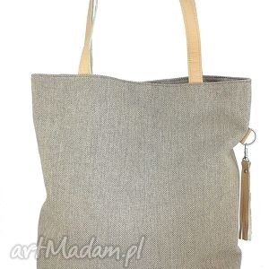 handmade na ramię hip beige