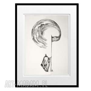 rumiracje i akwarela grafika obraz ręcznie malowany do wnętrza, dekoracje