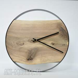 Zegar LOFT - orzechowy - 55 cm, ścienny, w obręczy