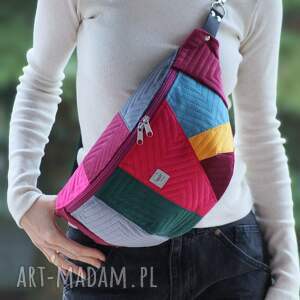 patchworkowa nerka xxl, mini plecak jedna sztuka, wiosenna, kobiece dodatki
